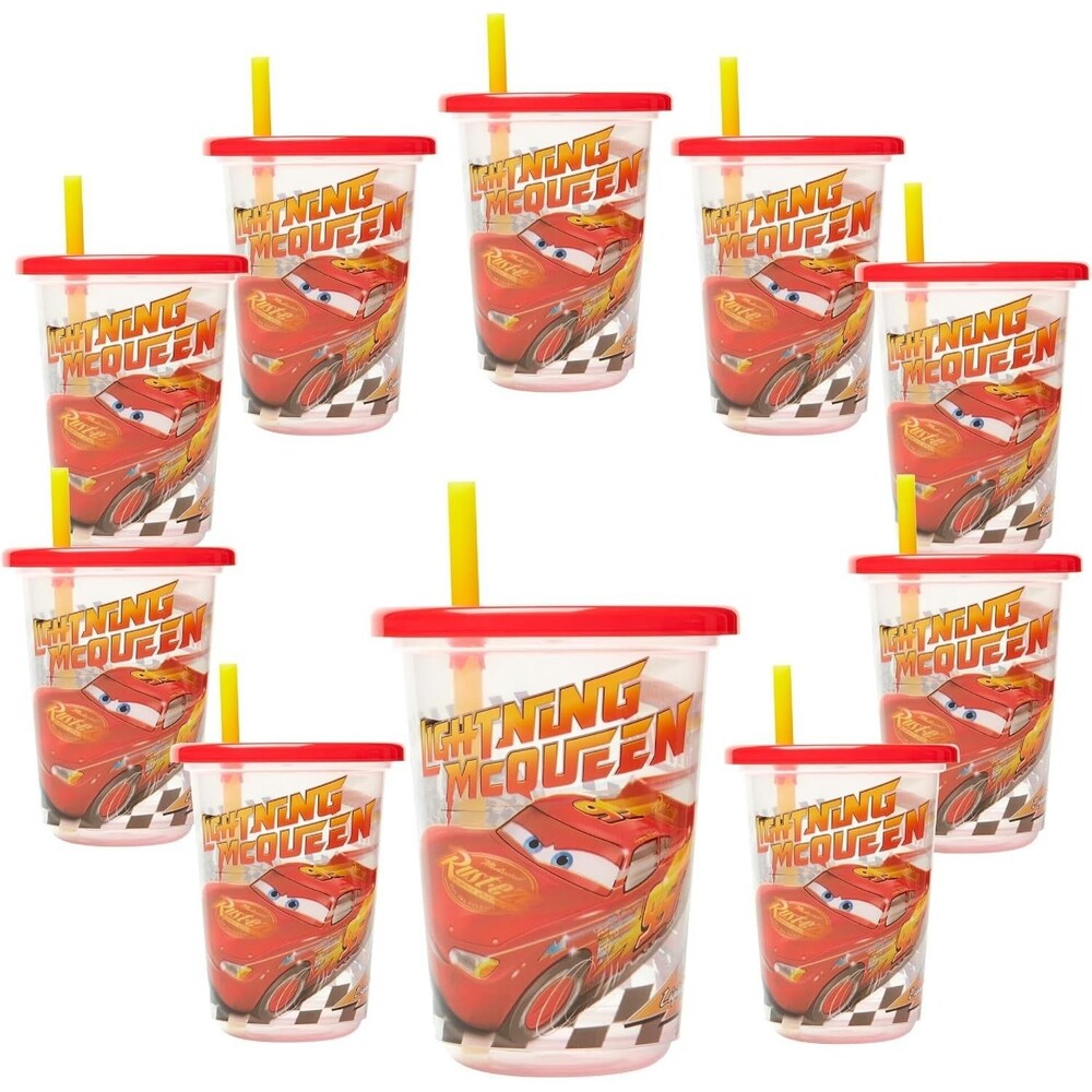 The First Years Disney Cars Take & Toss Straw Cups 10oz 10 Pack NEW